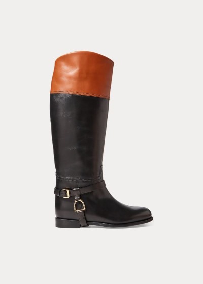 Botas Ralph Lauren Sade Burnished Calfskin Mulher 59380-RYQJ